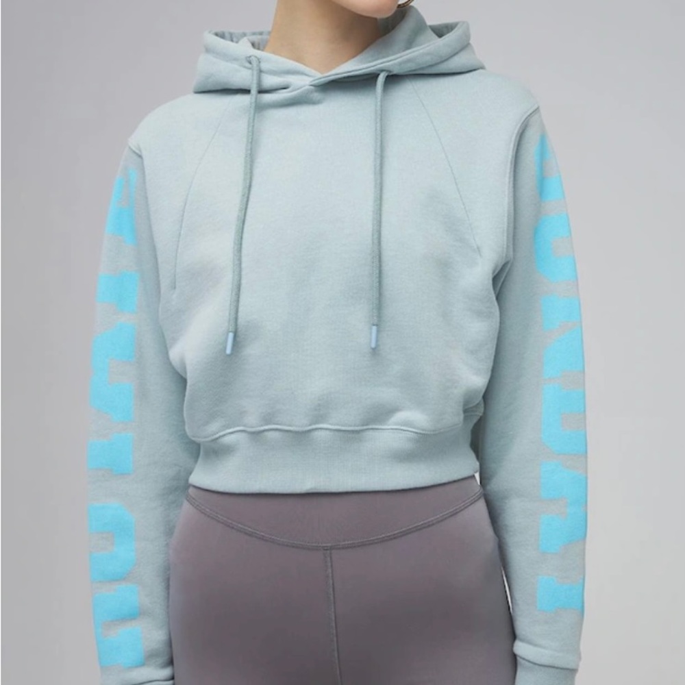 Cropped over sized designer hoodie